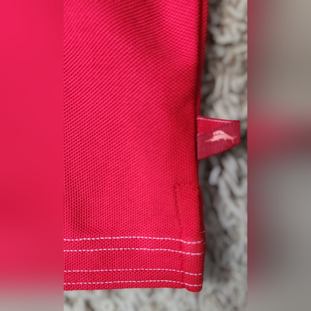 Tommy Bahama Medium Red Supima Cotton Polo Island Zone Shirt Quiet Luxury - Picture 8 of 11